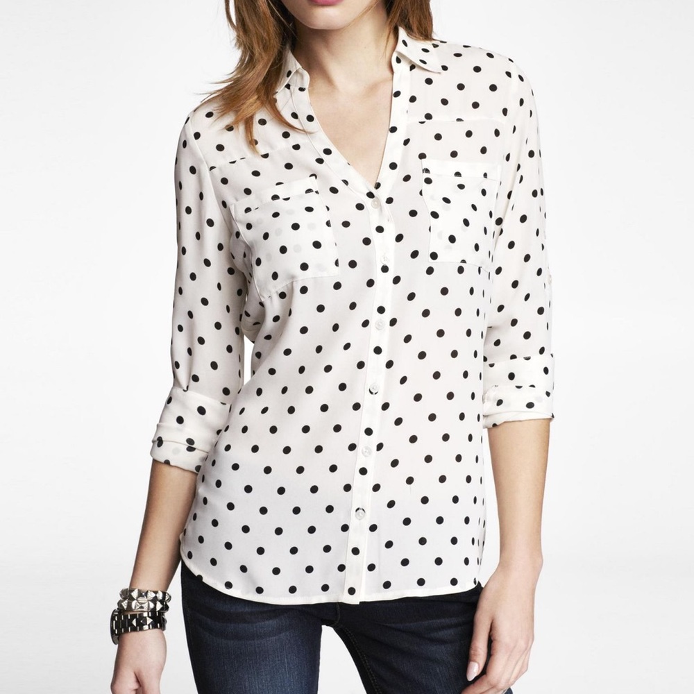 Express Polka Dot Portofino Shirt